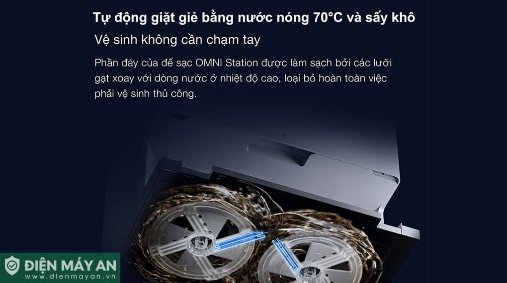 Robot hút bụi lau nhà Ecovacs Deebot T50 Pro Omni Auto Water Kit - Tự động cấp xả nước